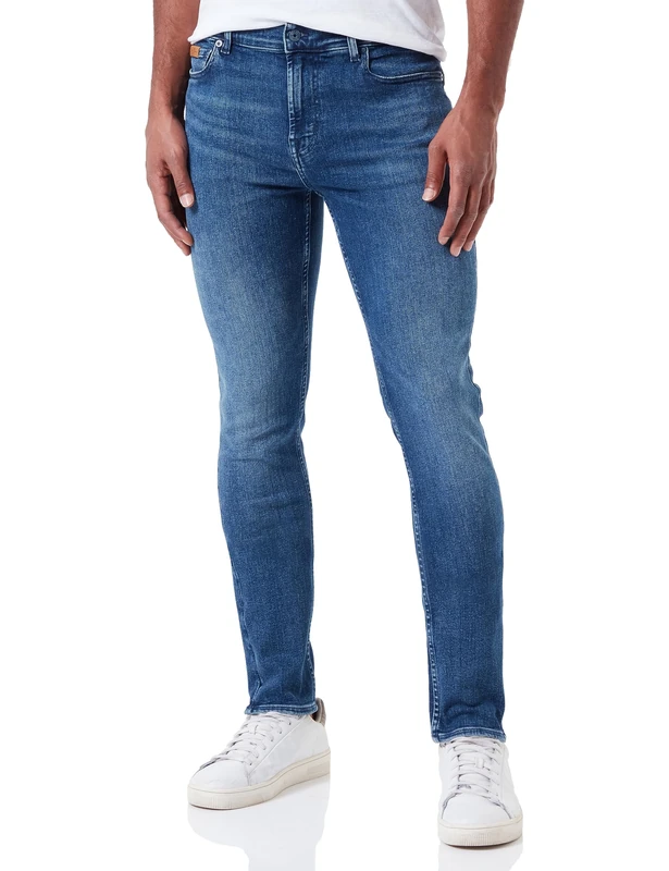 7 For All Mankind Men's JSPDC89M Jeans, Mid Blue,