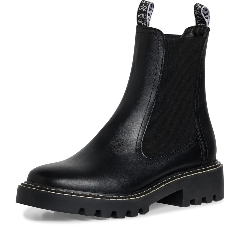 Tamaris Women's Ankle Boots, Black, 3.5 UK, Chelsea, Flat, Removable Insole - Image 1