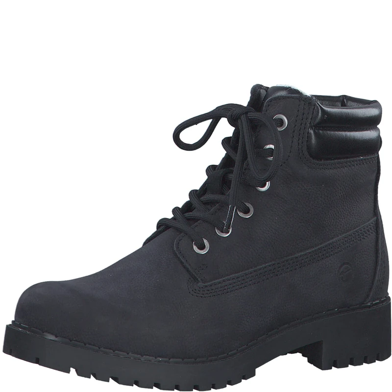 Tamaris Women Lace-up Boots, Ladies Boots,Removable Insole,DUOtex,Water-Repellent,Warm Lined,lace-up Boots,Half Boots,Lacing,Black UNI,40 EU