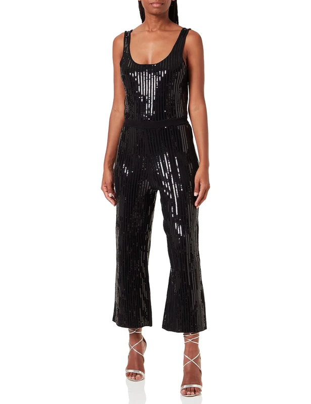 7 For All Mankind Women's Jsol5590 Jumpsuit, Black, S - Image 1