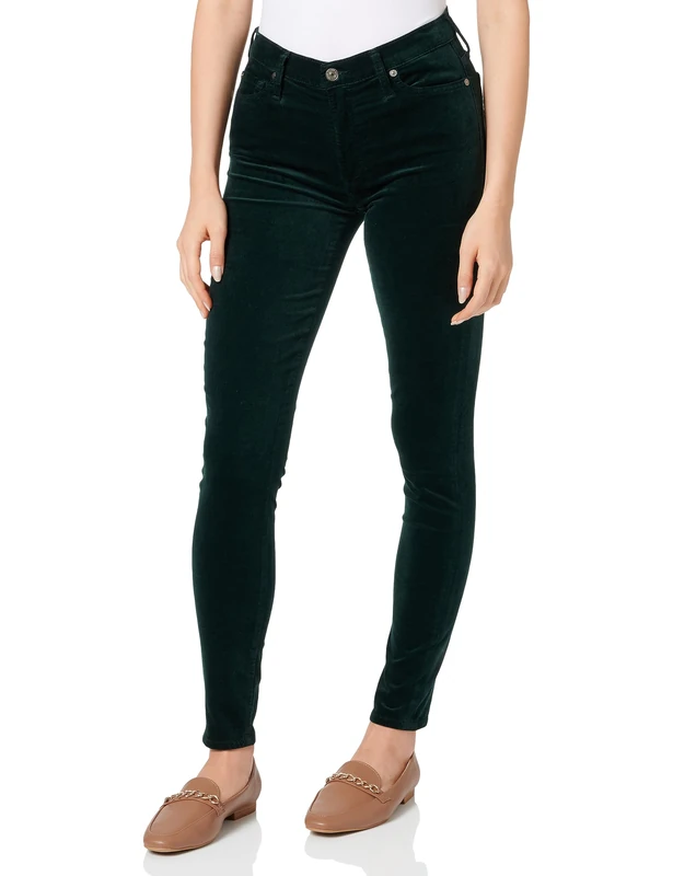 7 For All Mankind Women's JSWZV650 Shorts, Green, 2