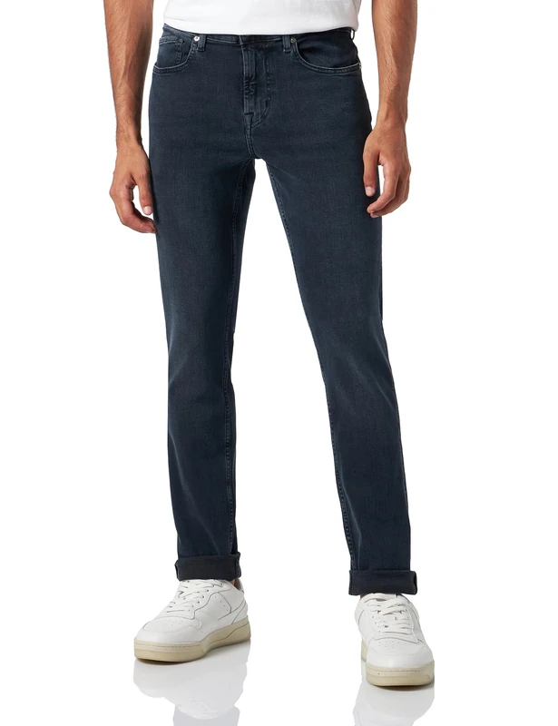 7 For All Mankind Men's JSPDC510 Jeans, Dark Blue, 18