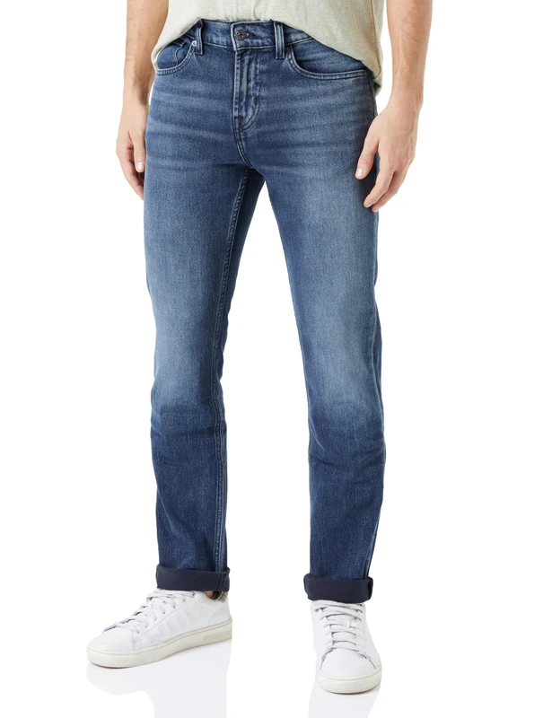 7 For All Mankind Men's JSMSC400 Jeans, Dark Blue,