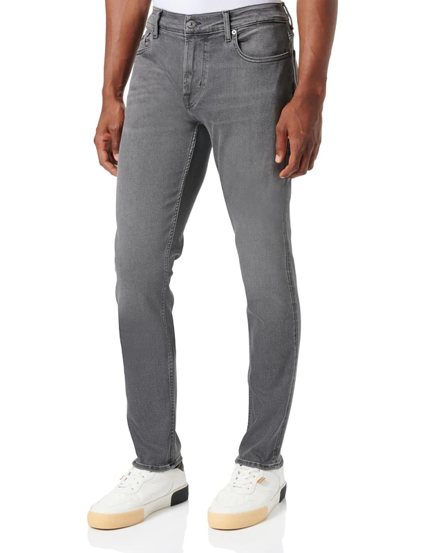 7 For All Mankind Men's JSPDC88M Jeans, Grey,