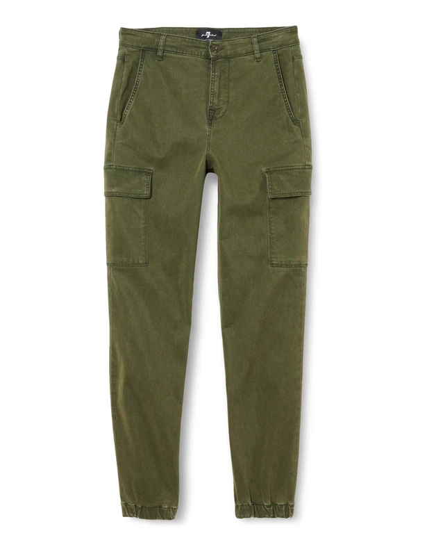 7 For All Mankind Men's Jsgcc540 Trousers, Green, 24