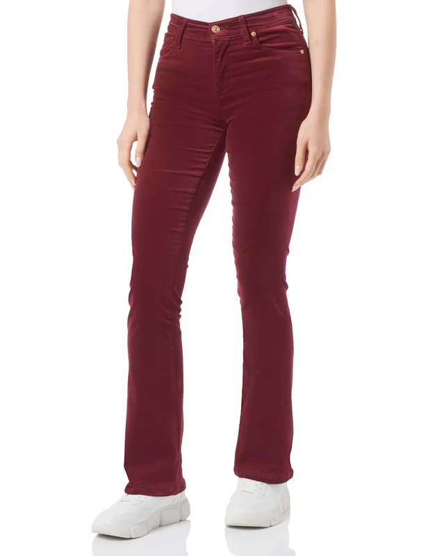 7 For All Mankind Women's JSWBV650 Shorts, Red,