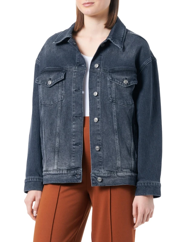 7 For All Mankind Women's Jseac310 Jacket, Black, M