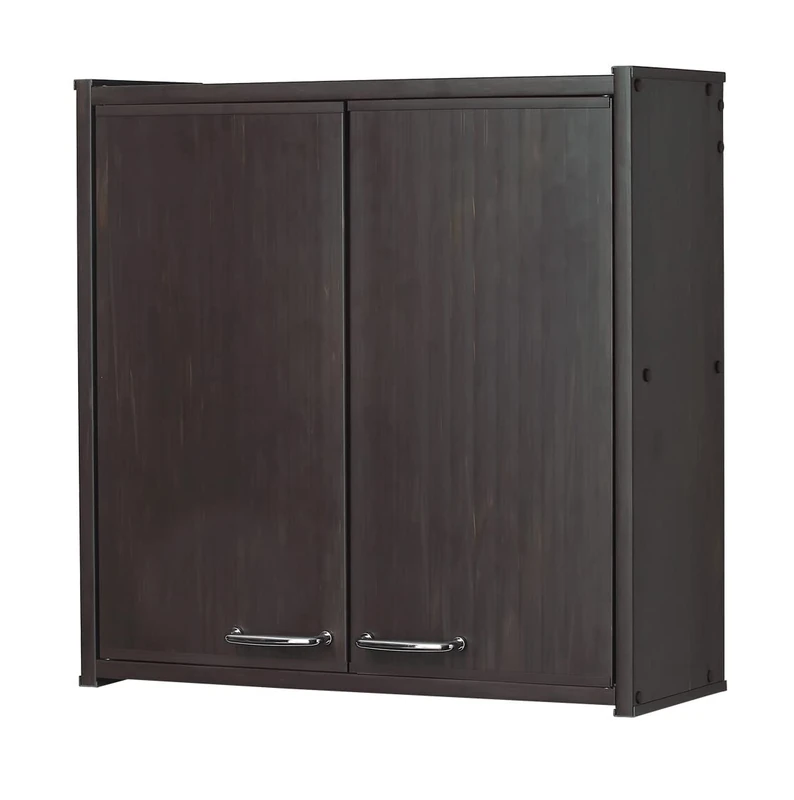 Negrari PVC wall cabinet F760PWAM in PVC resin, Supplied in mounting kit, Indoor/Outdoor, 59x21x59cm, Wenge