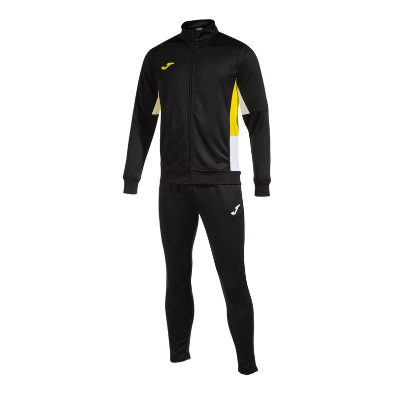 Joma Mens Danube Ii Tracksuit, Black Yellow White, M UK