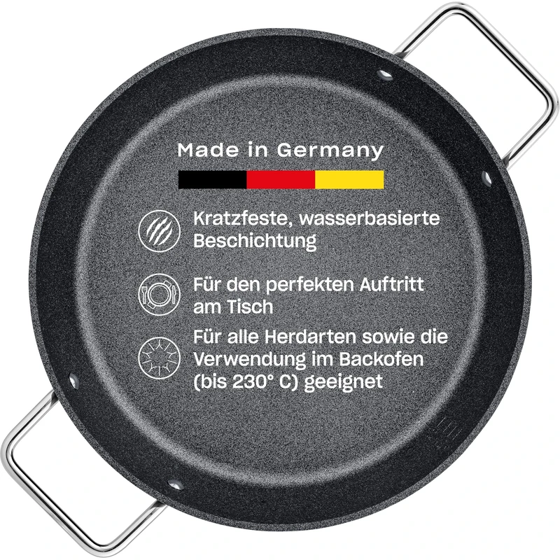 Fissler Adamant/Serving Pan (Ø 28 cm) Aluminium Frying Pan Coated Non-Stick High Rim Scratch Resistant - Induction