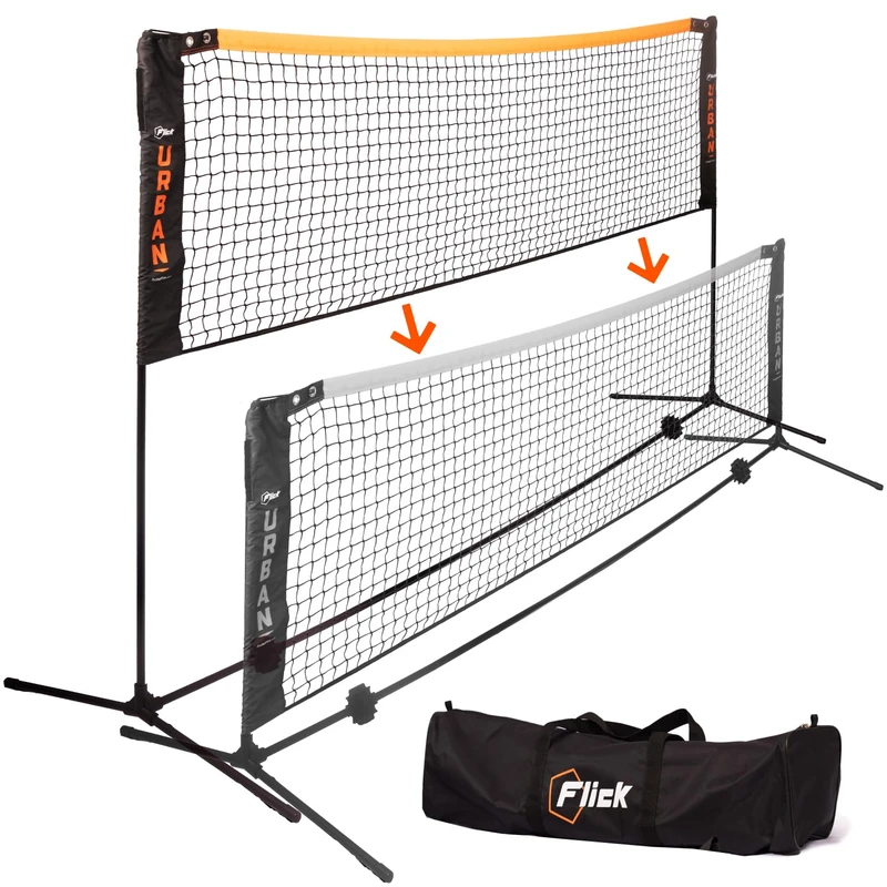 Flick - Urban Maxi High-Lo Soccer Tennis - Dual-height net for foot tennis and other sports activities