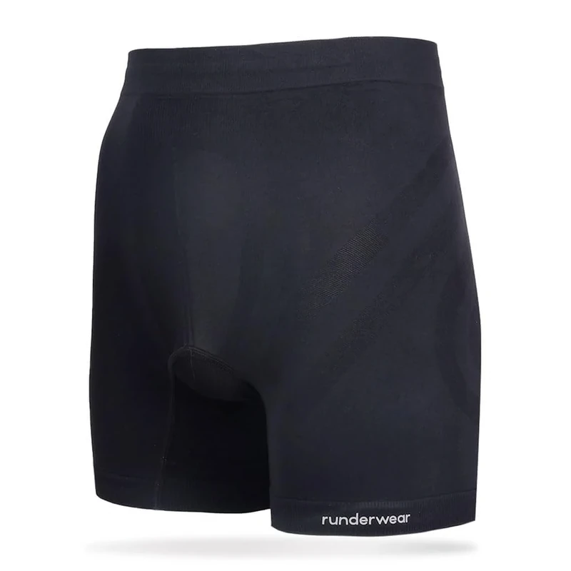 Runderwear Running Boxer Mens – Sports Underwear, Anti-Chafing, Breathable, Moisture Wicking Underlayer, Mens Boxer Briefs for Running Black