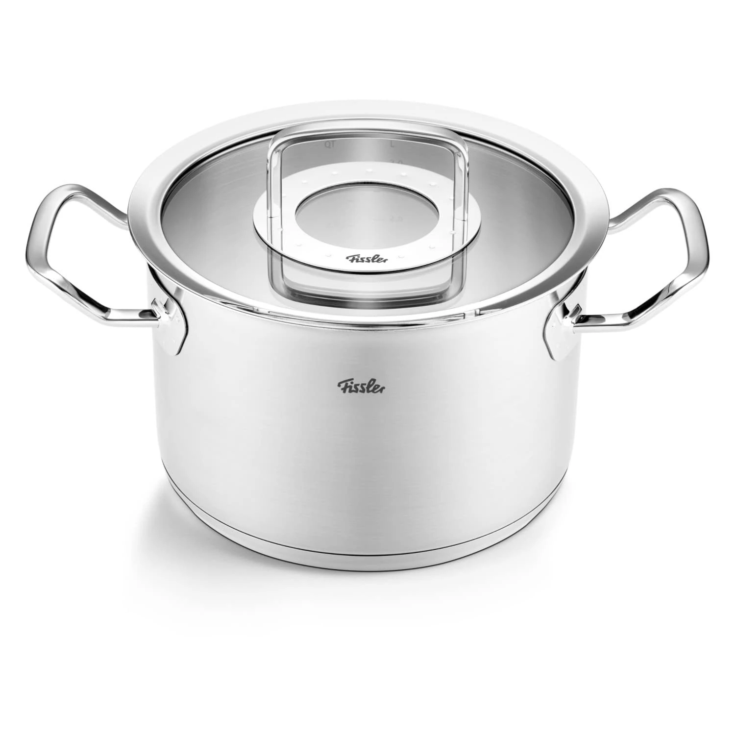 Fissler Original Profi Collection/Stainless Steel Cooking Pot (Diameter 20 cm, 3.9L) Pots with Glass Lid - Induction