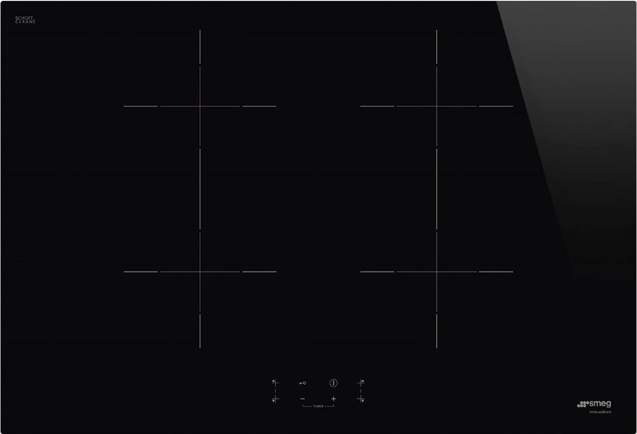 Induction hob with 4 heating zones from Smeg Universal - SIB2741D