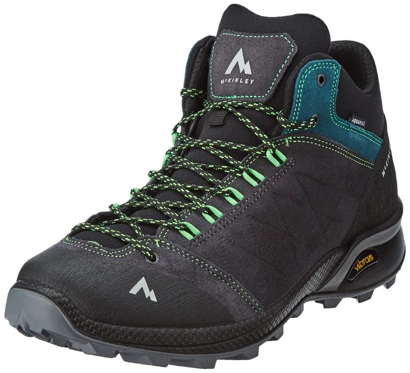 Mckinley Men's Wyoming II MID AQX Hiking Boot, Anthracite/Blue/Gree, 9 UK