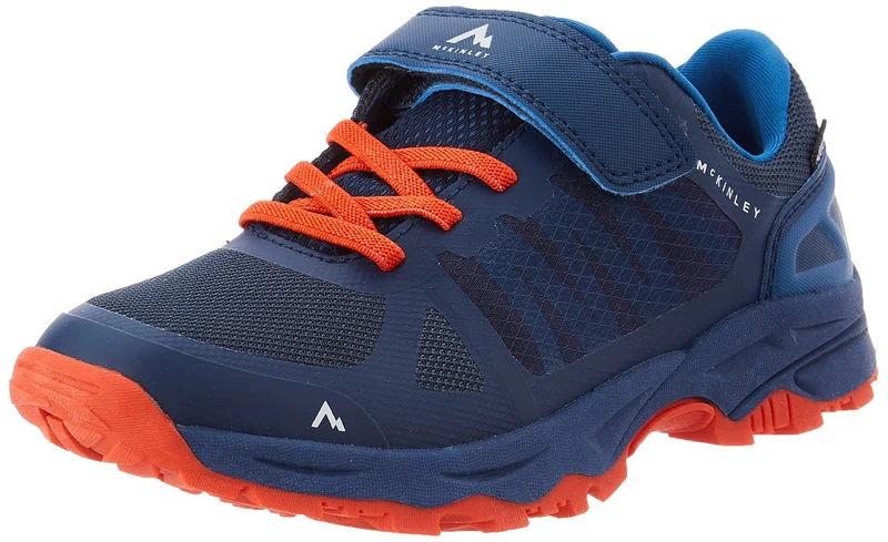 Mckinley Kansas III Track Shoe, Blue Petrol/Red, 3 UK Child