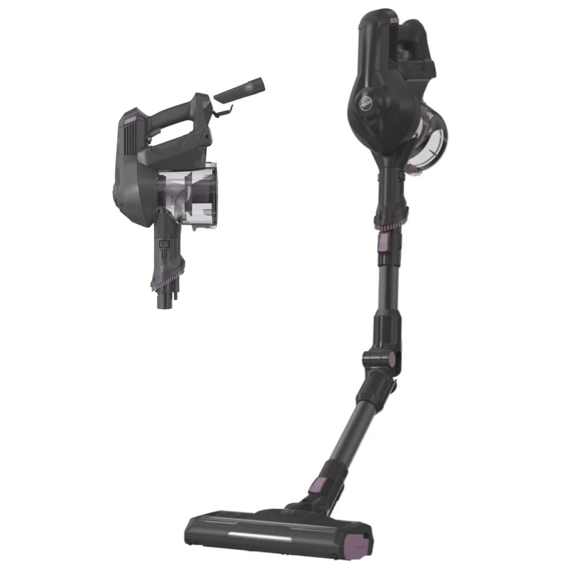 Hoover HF103X Multifunctional Cordless Mop Vacuum Cleaner, Powerful, Long Autonomy, Flexible Tube, Position Park & Go, Multi-Surface LED Electrobrush, On-Board Accessories, Titanium Grey