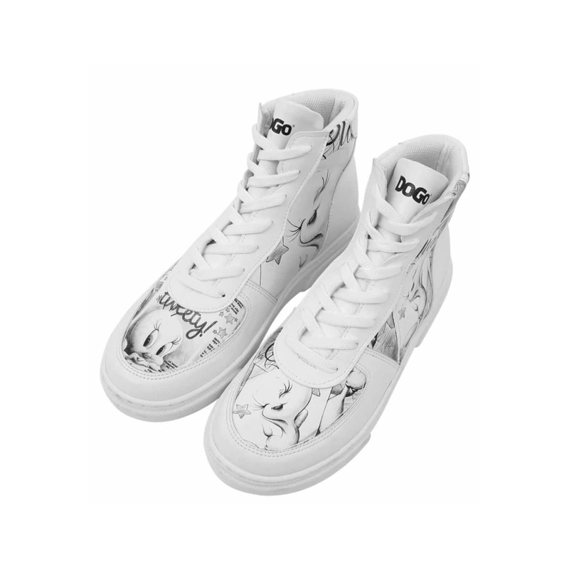 DOGO Women's Wb Ace Boots Sneaker, White, 4 UK