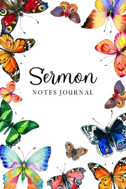 Sermon Notes Journal for Women: Church Notes Journal for Recording Weekly Sermon Messages (Bible Notebook for Taking Notes) Beautiful Gift for a New Believer or Christian Baptism gift for Her