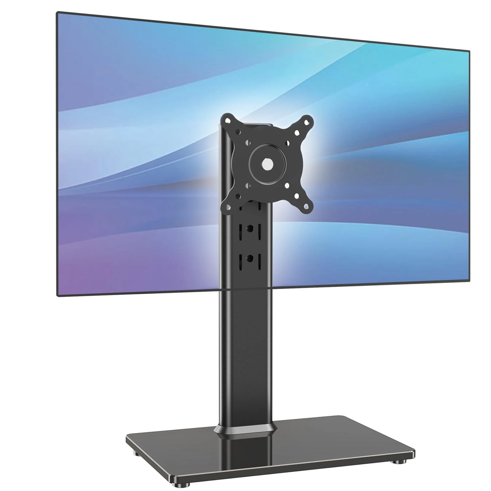 Single Monitor For Desk Stand Free-Standing Desk Mount Riser for 13 to 32 inch Screen with Swivel, Height Adjustable, Rotation, Holds One (1) Screen up to 35kg AX05TB01