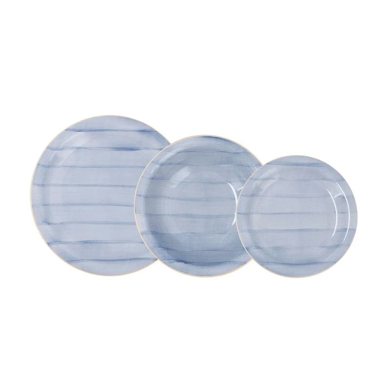 Quid Breeze Sky Ceramic Dinnerware Set 18 Pieces - 6 People Blue