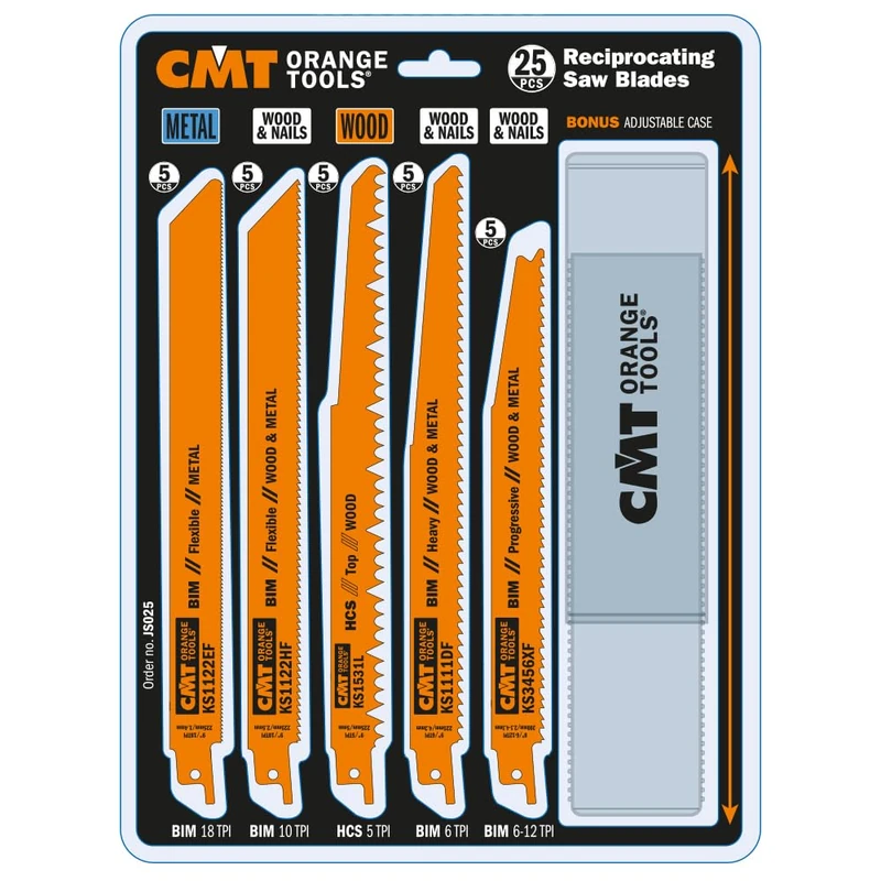 CMT JS025-25-Pcs RECIPROCATING SAW BLADES SET
