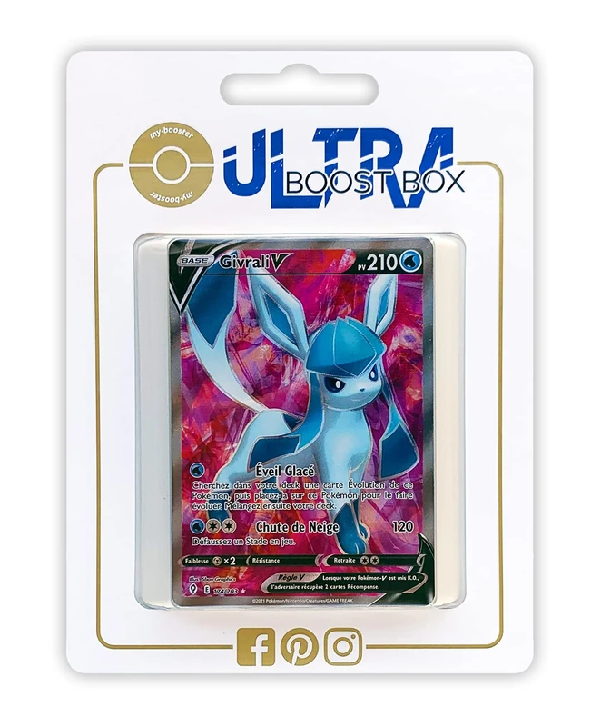Givrali V (Glaceon V) 174/192 Full Art - Ultraboost X Epée et Bouclier 7 Évolution Céleste - Box of 10 Pokemon French Cards