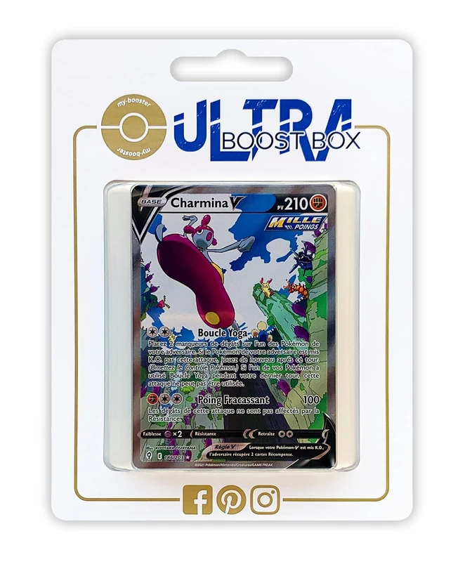 Charmina V (Medicham V) 186/192 Rapid Strike Alternative Full Art - Ultraboost X Epée et Bouclier 7 Évolution Céleste - Box of 10 Pokemon French cards