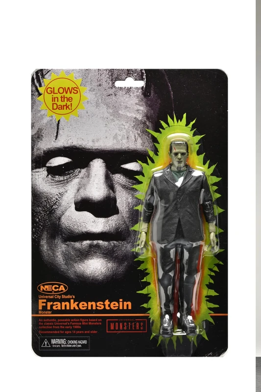 NECA Official Universal Monsters - 7” Scale Action Figure - Retro (Glow in the Dark) Frankenstein