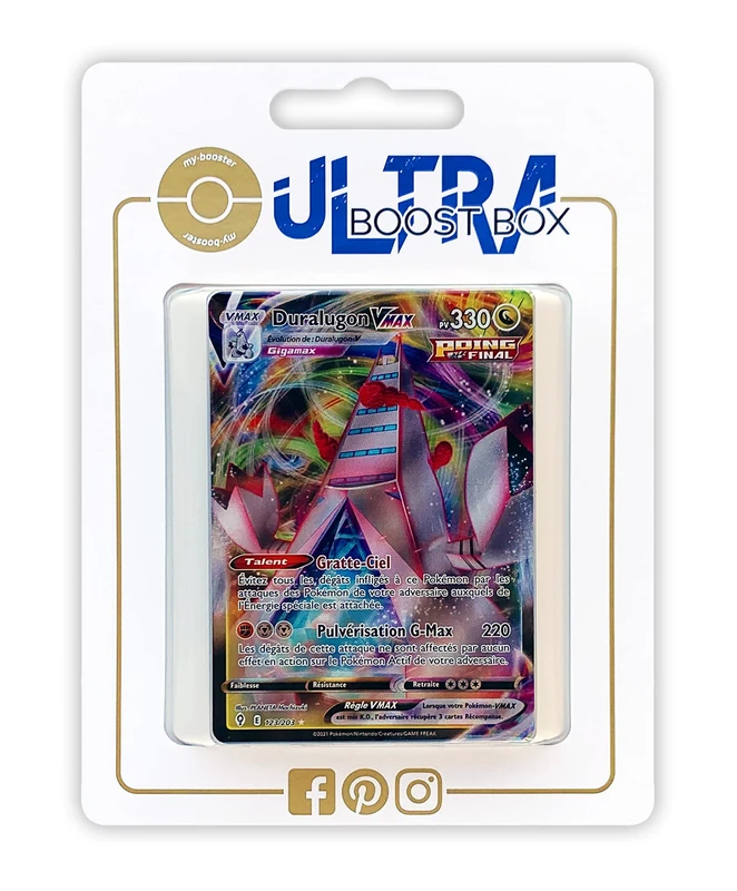 Duralugon VMAX (Duraludon VMAX) 123/192 Single Strike - Ultraboost X Epée et Bouclier 7 Évolution Céleste - Box of 10 Pokemon French cards