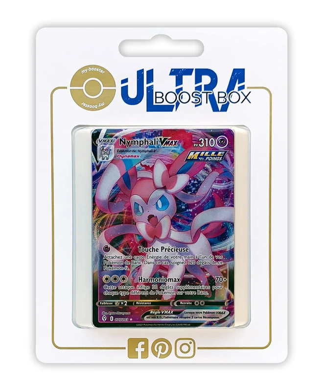 Nymphali VMAX (Sylveon VMAX) 75/192 Rapid Strike - Ultraboost X Epée et Bouclier 7 Évolution Céleste - Box of 10 Pokemon French cards