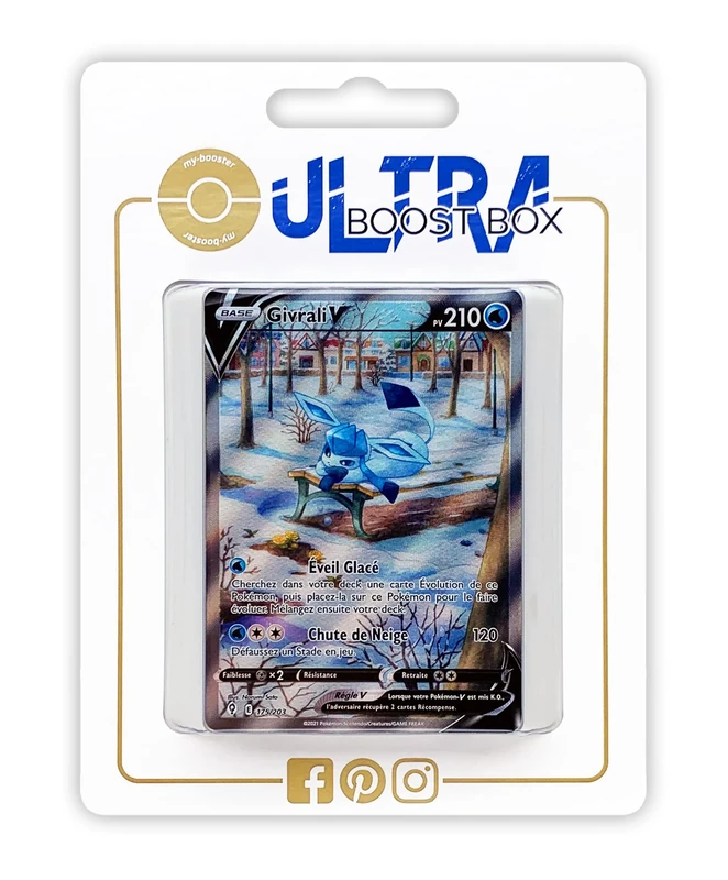 Givrali V (Glaceon V) 175/192 Alternative Full Art - Ultraboost X Epée et Bouclier 7 Évolution Céleste - Box of 10 Pokemon French Cards