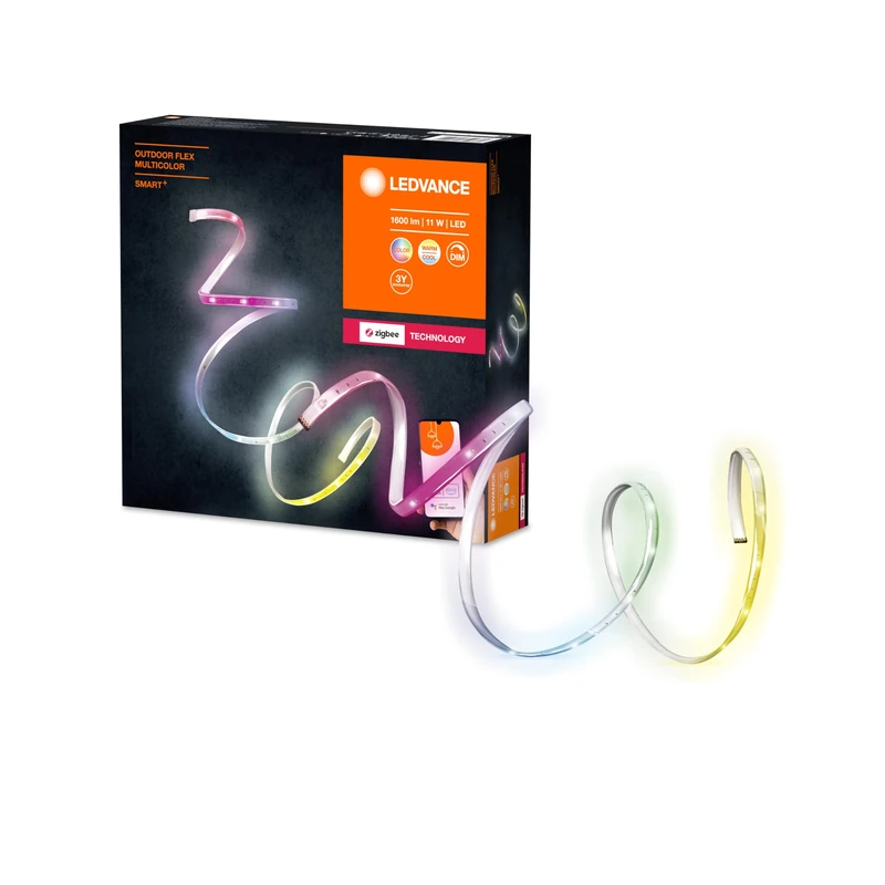 Ledvance Flexible LED Light Strips for Outdoor Use with Zigbee Technology, Clear, 11 Watt, 950 Lumen, Adjustable White & Colour Light, Life up to 20,000 Pieces, App Controlled, 2000 K, Protective IP65