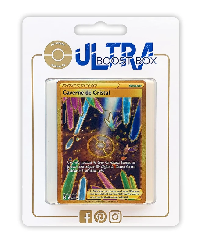 Caverne de Cristal (Crystal Cave) 230/192 Shiny Gold Trainer - Ultraboost X Epée et Bouclier 7 Évolution Céleste - Box of 10 Pokemon French cards - Image 1