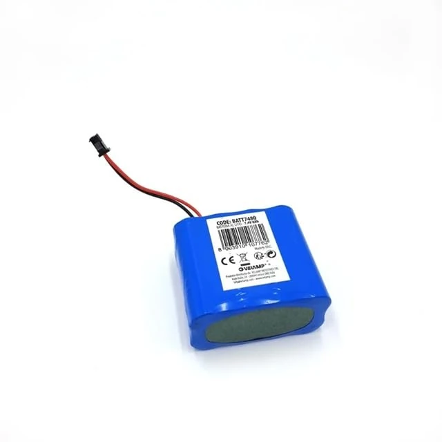 7.4V 800mAh Rechargeable Li-Ion Battery. 8 18650 Cells. 500 Cycles. With Connector, Blue