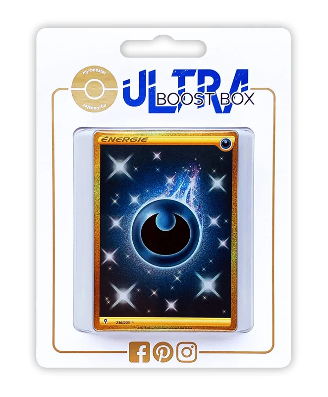 Énergie Obscurité (Darkness Energy) 236/192 Shiny Gold Energy - Ultraboost X Epée et Bouclier 7 Évolution Céleste - Box of 10 Pokemon French cards