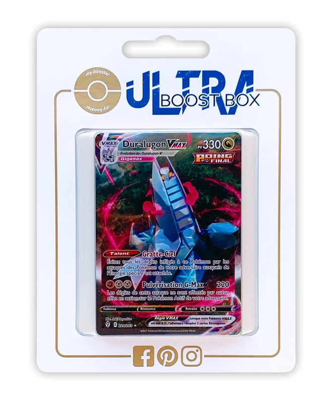 Duralugon VMAX (Duraludon VMAX) 220/192 Single Strike Alternative Shiny Alternative - Ultraboost X Epée et Bouclier 7 Évolution Céleste - Box of 10 Pokemon French cards