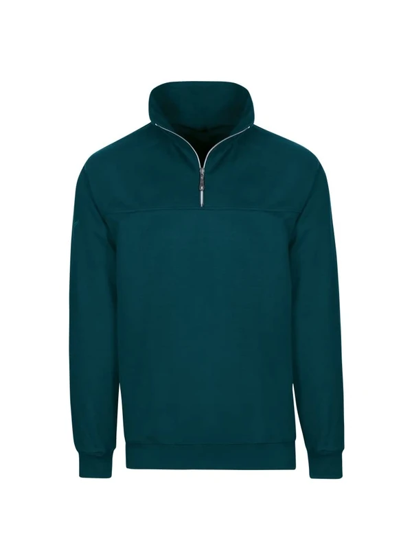 Trigema Men's sweatshirt with zip, sapphire, L