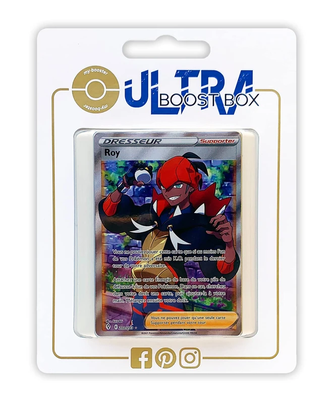 Roy (Raihan) 202/192 Full Art trainer - Ultraboost X Epée et Bouclier 7 Évolution Céleste - Box of 10 Pokemon French cards