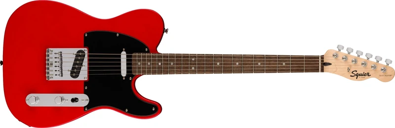Squier by Fender Sonic Telecaster Electric Guitar, Laurel Fingerboard, Black Pickguard, Torino Red, Comes with Free Virtual Lessons