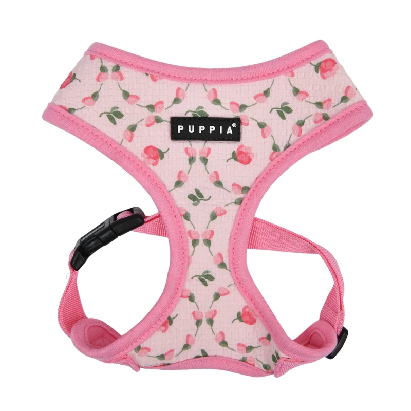 Puppia Florian Overhead Dog Harness, No Choke, No Pull, Adjustable Chest Strap, Walking Training for Small and Medium Dogs, Pink, M