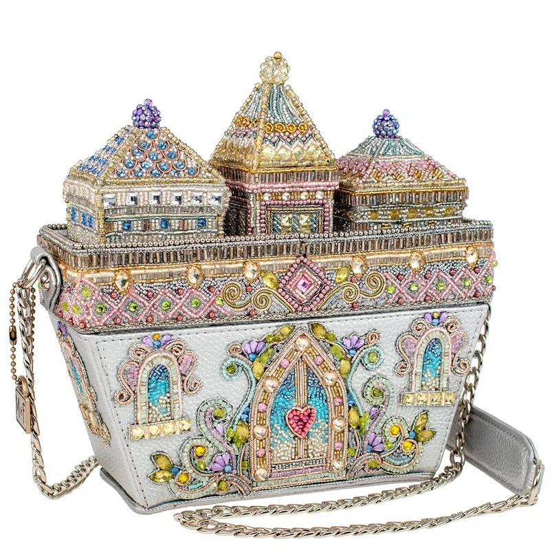 MARY FRANCES Women's Castles in The Air Crossbody Handbag, Silver - Image 1