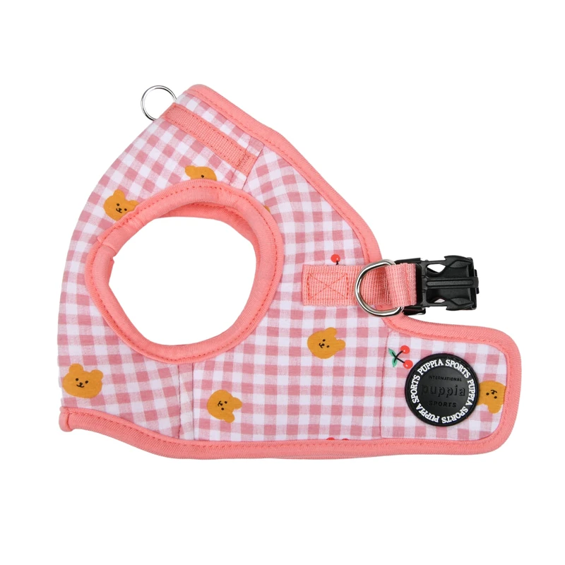 Puppia Baba Step-in Vest Dog Harness No Choke No Pull Walking Training for Small and Medium Dog - Indian Pink - S