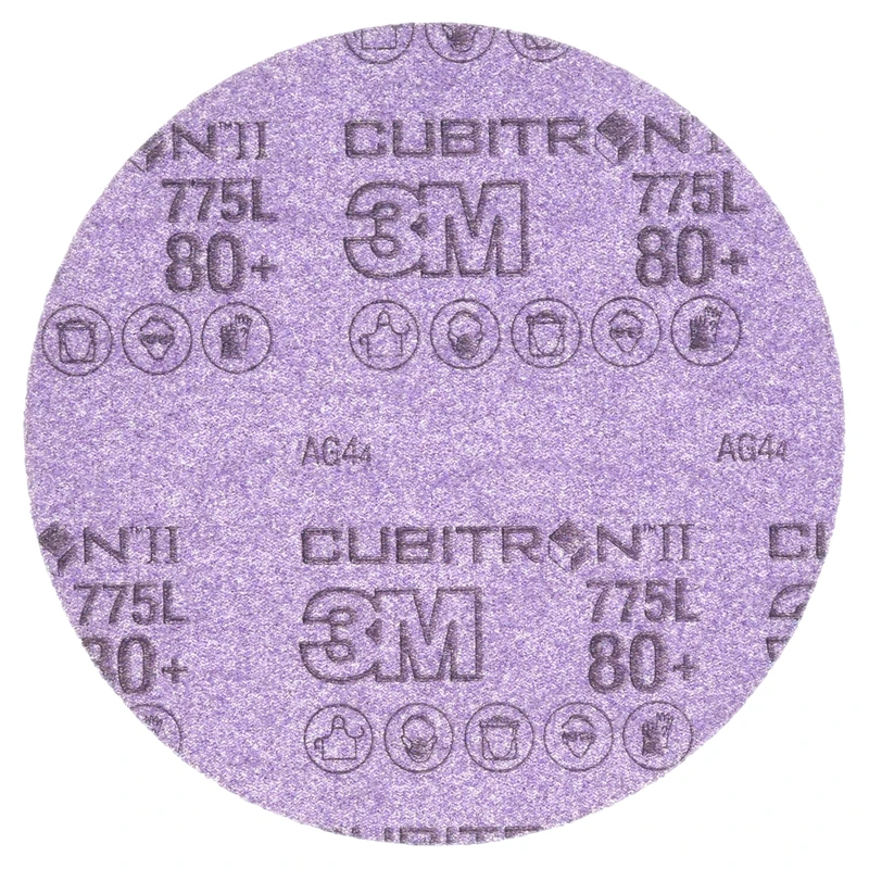 3M Cubitron II Hookit Film Disc 775L, 180+ 3MIL, 3 in x NH, Die 300V, 250/Carton - Image 1