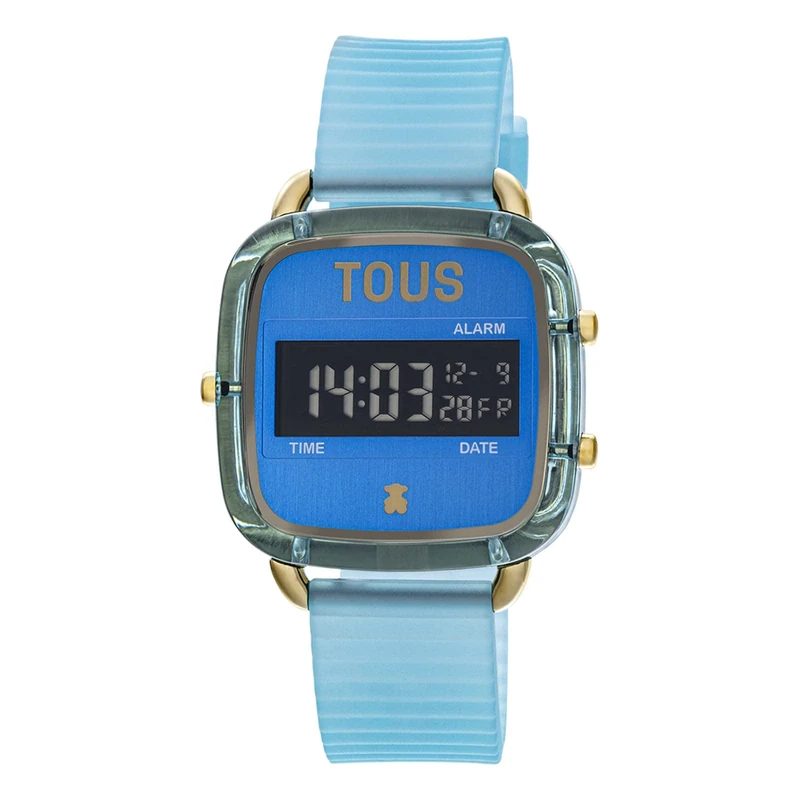 TOUS Watches d-Logo Unisex Digital Quartz Watch with Silicone Bracelet 200351058