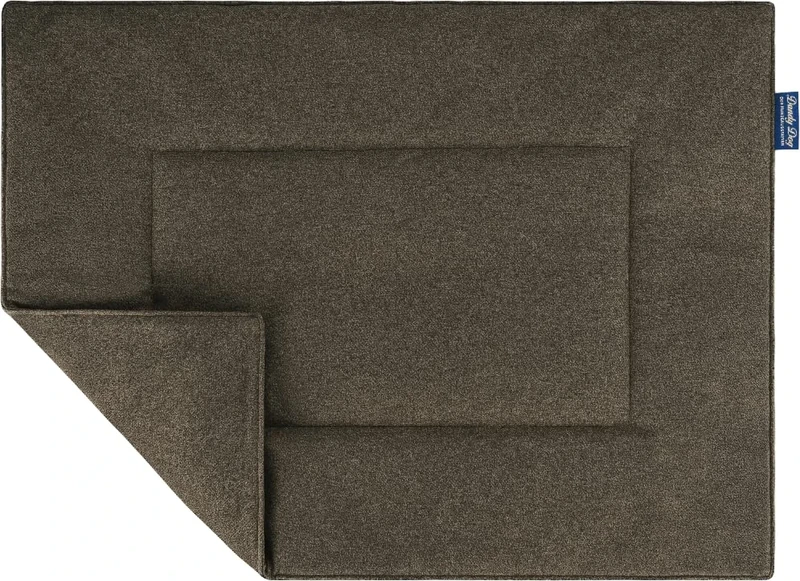 Dandy Dog Dog Blanket Felt Dark Taup - Washable Cosy Robust Felt Look Made in Germany - Size XL