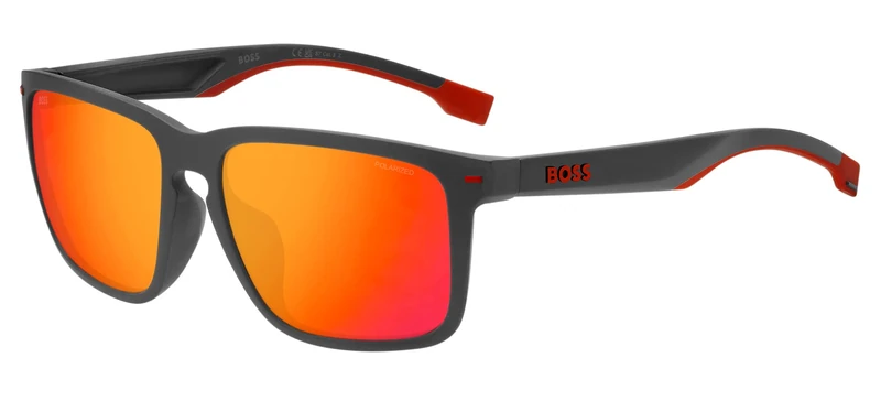 BOSS Hugo 1542/F/S Matte Grey Red/Red 59/17/140 men Sunglasses