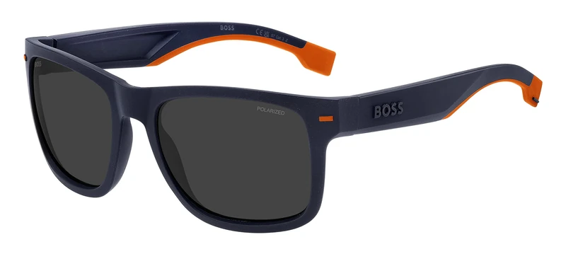 BOSS Hugo 1496/S Matte Blue Orange/Grey 55/19/140 men Sunglasses