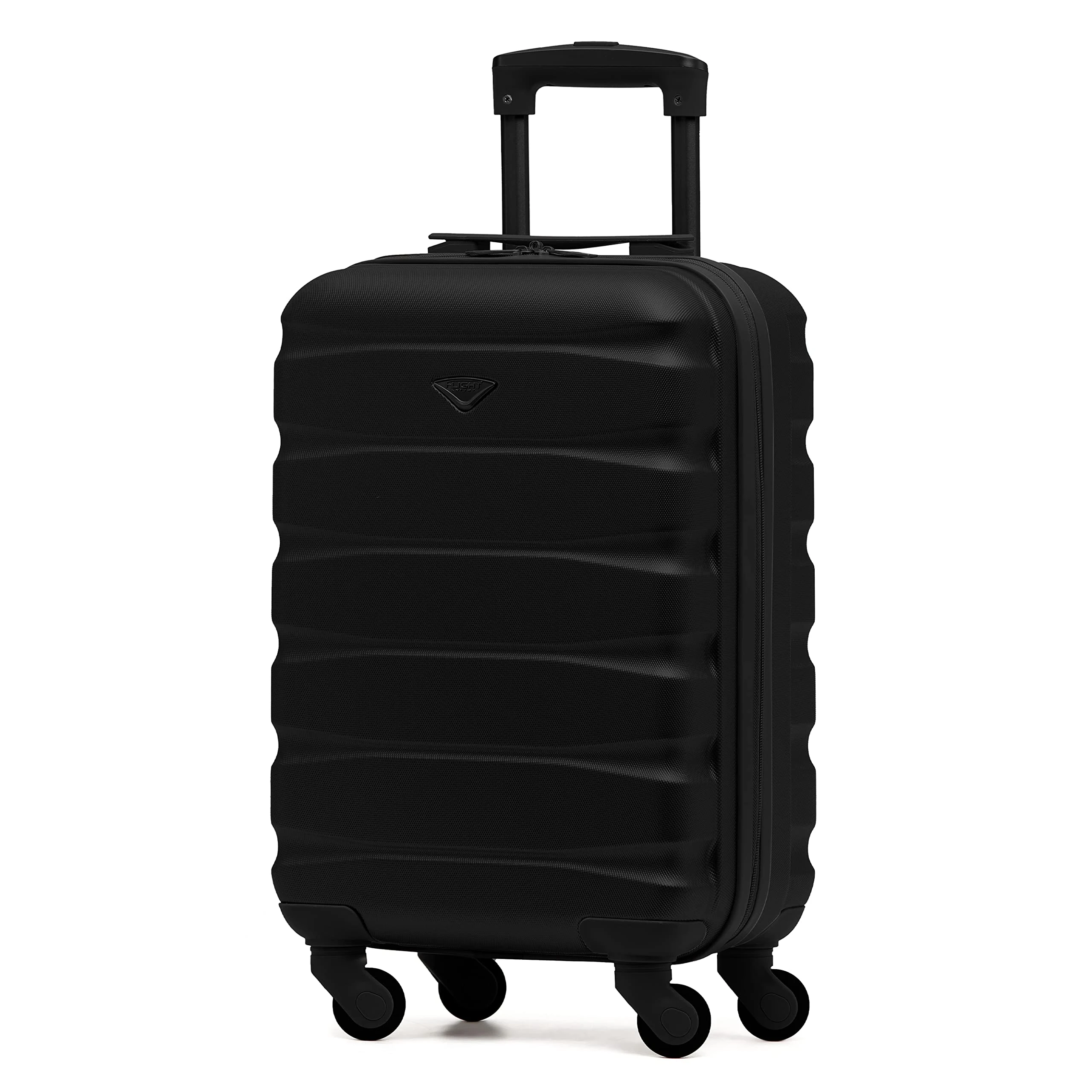 Flight Knight Lightweight 4 Wheel ABS Hard Case Medium Suitcase Approved for Over 100 Airlines Including easyJet, British Airways, Ryanair, Jet2, Emirates & Many More - Check-in Medium Size 25"