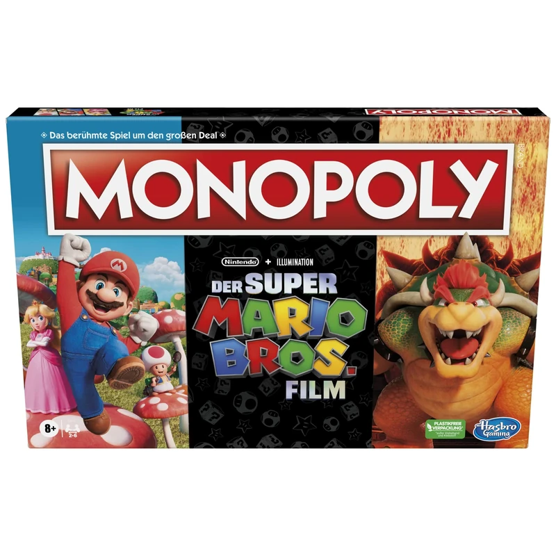 Hasbro Gaming Monopoly Super Mario Bros. Film Edition, Board Game for Kids, Includes Bowser Toy Figure